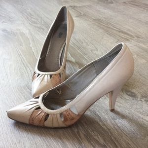 Nordstrom Leather Pointed Toe Cutout Heels